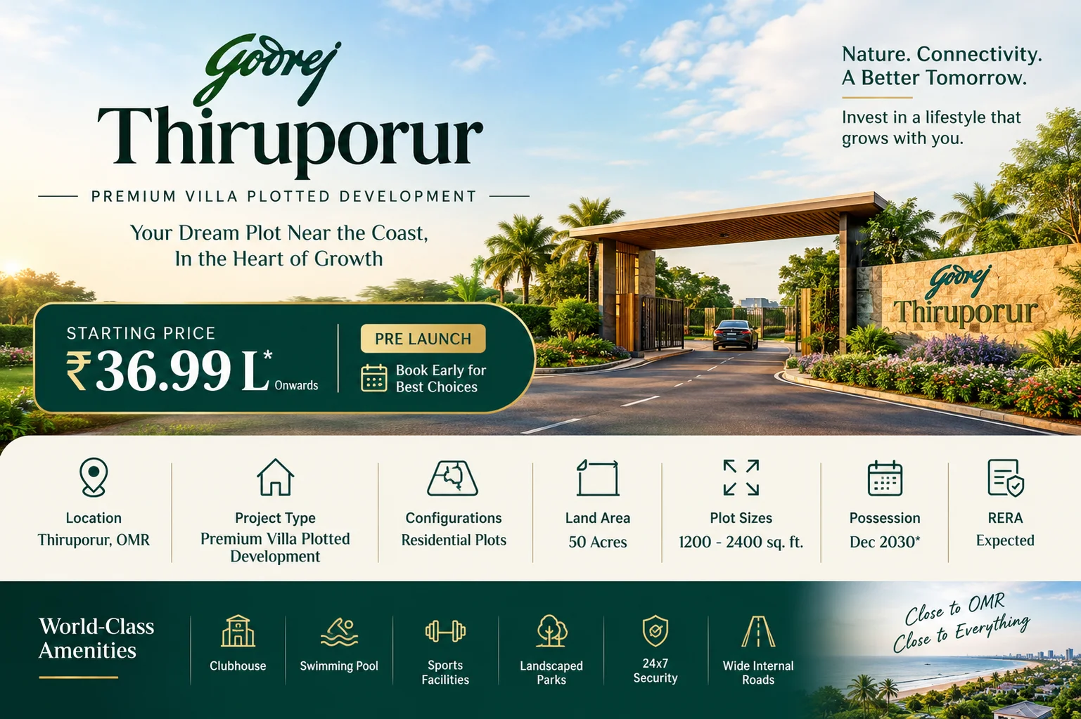 Godrej Thiruporur plotted development project in OMR Chennai