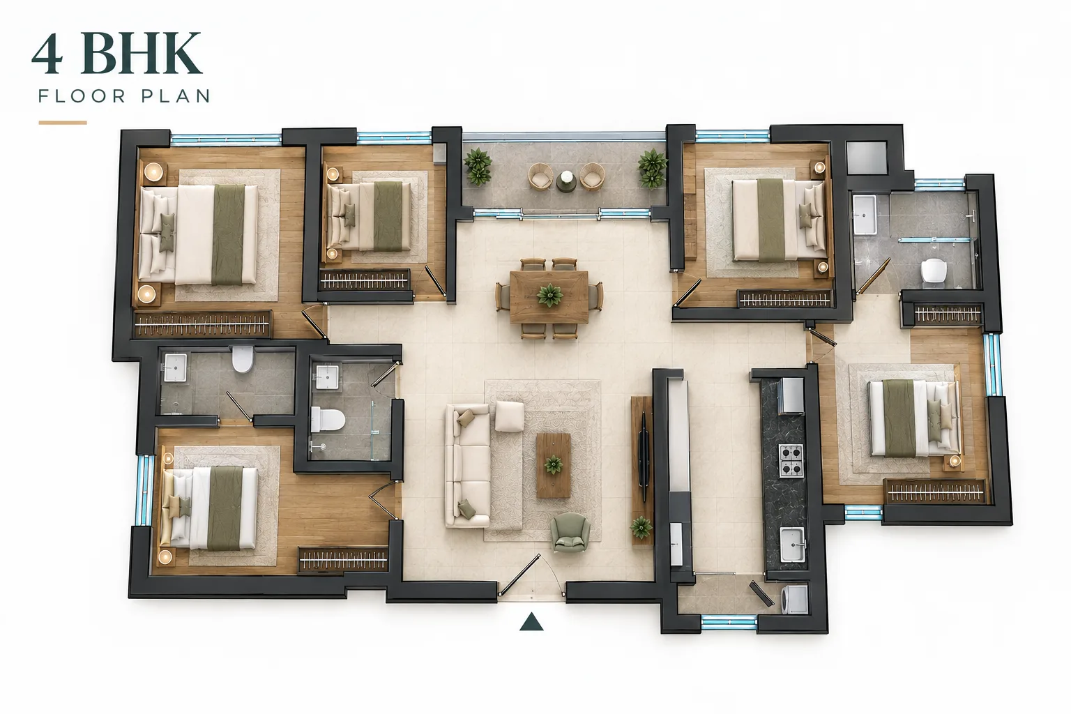 Godrej Epoque Neopolis 4 BHK Floor Plan